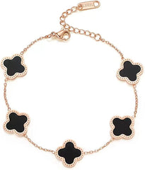 Adjustable Bracelet Cute Plated Gold Lucky Clover Fashion Bracelets for Women