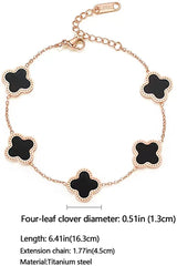 Adjustable Bracelet Cute Plated Gold Lucky Clover Fashion Bracelets for Women