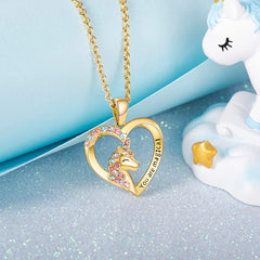 Necklace for Women Girls Stone Heart Pendant Necklace