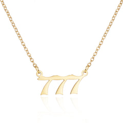 Number Necklace For Women Gold Plated Dainty Pendants Choker