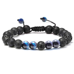 Lava Rock Bracelet - Stress Relief Yoga Beads Adjustable Bracelet Anxiety Bracelet for Men Women