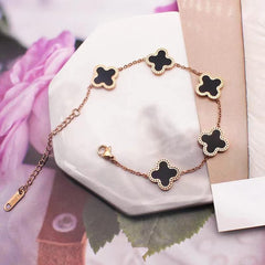 Adjustable Bracelet Cute Plated Gold Lucky Clover Fashion Bracelets for Women