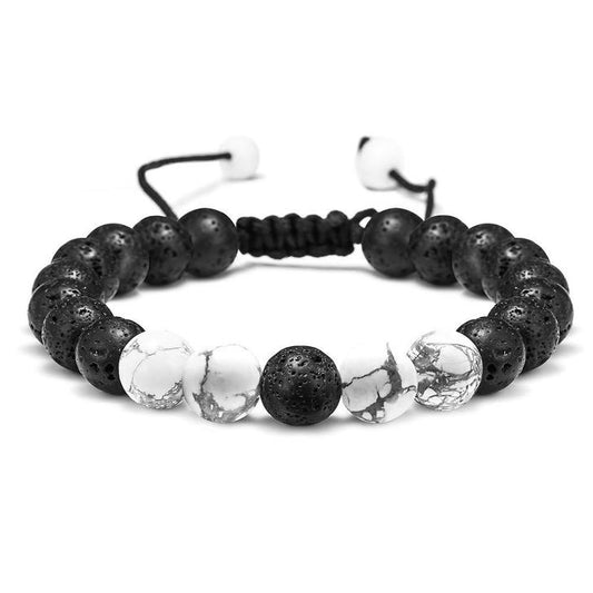 Lava Rock Bracelet - Stress Relief Yoga Beads Adjustable Bracelet Anxiety Bracelet for Men Women