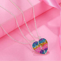 Magnetic Half Heart Pendant Necklace