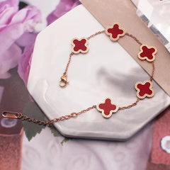 Adjustable Bracelet Cute Plated Gold Lucky Clover Fashion Bracelets for Women