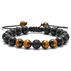 Lava Rock Bracelet - Stress Relief Yoga Beads Adjustable Bracelet Anxiety Bracelet for Men Women