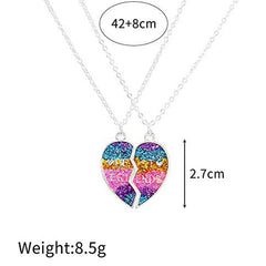 Magnetic Half Heart Pendant Necklace