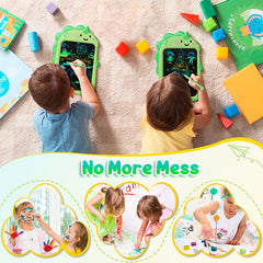 LCD Writing Tablet Toddler Toys, 8.5 Inch Doodle Board Drawing Pad Gifts for Kids, Dinosaur Boy Toy Drawing Board Christmas Birthday Gift, Drawing Tablet for Boys Girls 2 3 4 5 6 Years Old-Green