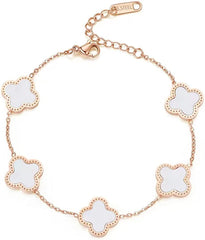 Adjustable Bracelet Cute Plated Gold Lucky Clover Fashion Bracelets for Women