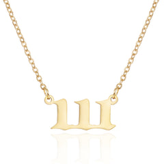 Number Necklace For Women Gold Plated Dainty Pendants Choker