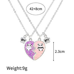 Magnetic Half Heart Pendant Necklace