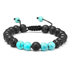 Lava Rock Bracelet - Stress Relief Yoga Beads Adjustable Bracelet Anxiety Bracelet for Men Women