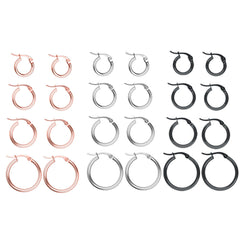 4 Pairs Stainless Steel Earrings Set Cute Women's Earrings