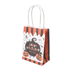 Halloween Treat Bags Party Decoration - 40 Pcs Kids Halloween Candy Bags for Trick or Treating, Halloween Tote Bags with Handles, Paper Gift Bags for Treats Snacks, Halloween Goodie Bags Party Supplies