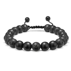 Lava Rock Bracelet - Stress Relief Yoga Beads Adjustable Bracelet Anxiety Bracelet for Men Women