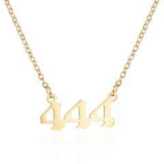 Number Necklace For Women Gold Plated Dainty Pendants Choker