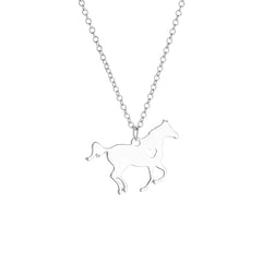 Necklace Dainty Horse Jewelry for Girls Initial Necklace Horse Pendant Letter Necklace