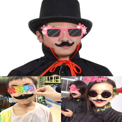 24 pcs Novelty Fake Mustaches, Mustache Party Supplies, Self Adhesive Mustaches for Masquerade Party & Performance Toy