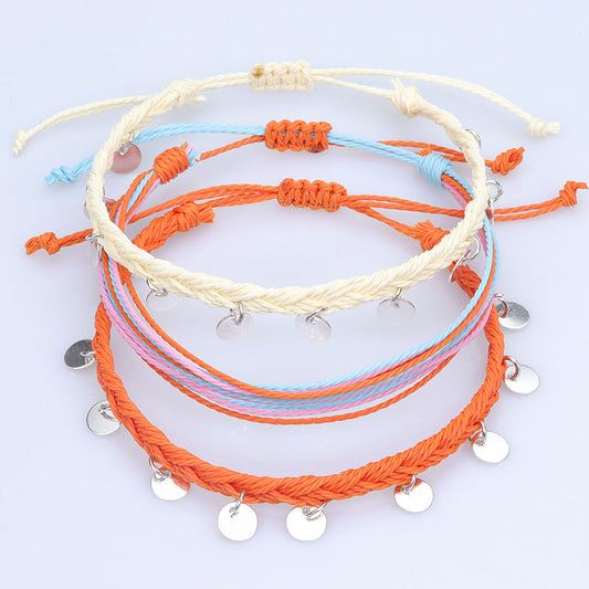 Bracelets  Rope Anklets Braided Boho Cute Friendship Foot Jewelry for Women Teen Girls