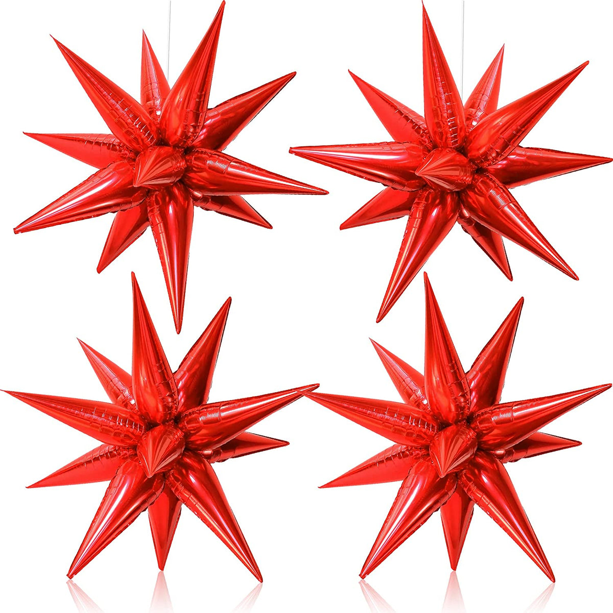 50 star-shaped cone balloons can be assembled into exploding stars Exploding point star-shaped cone balloons Christmas decorations