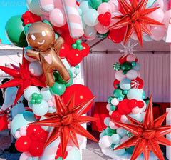 50 star-shaped cone balloons can be assembled into exploding stars Exploding point star-shaped cone balloons Christmas decorations