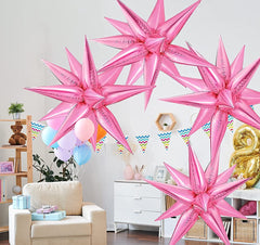 50 star-shaped cone balloons can be assembled into exploding stars Exploding point star-shaped cone balloons Christmas decorations