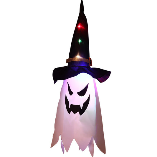 HallSpider Weboween Decorations Outdoor Decor Hanging Lighted Glowing Ghost Witch Hat Halloween Decorations Indoor Outside Ornaments