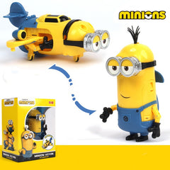 Official puzzle minions toys deformed car aircraft children's doll minions