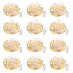 12pcs Led Fairy Lights Battery Operated String Lights 6.5 Feet 20 Led Firefly Decoration