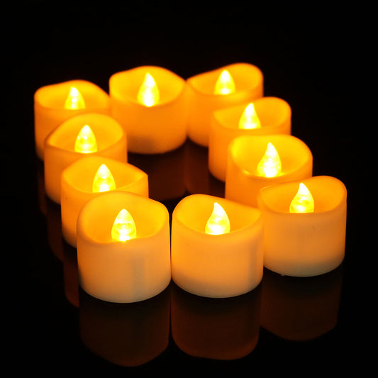 Flameless Tea Lights Candles, Last 5days Longer Battery Operated LED Votive Candles, 12/24 pcs Flickering Tealights with Warm White Light for Wedding, Valentine's Day, Halloween, Christmas