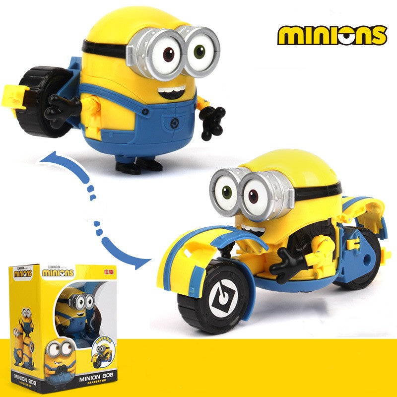 Official puzzle minions toys deformed car aircraft children's doll minions