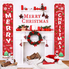 Christmas Decorations Outdoor Yard Front Porch Sign Set Hanging Merry Christmas Decorations for Home