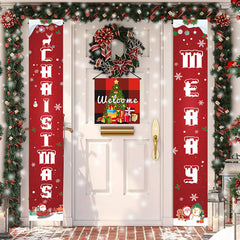 Christmas Decorations Outdoor Yard Front Porch Sign Set Hanging Merry Christmas Decorations for Home