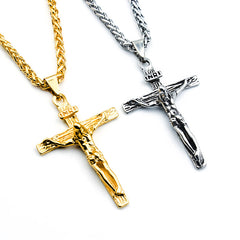 Necklace for Boys, and Girls 18K Gold Plated  Chain Necklace With Cross Pendant.