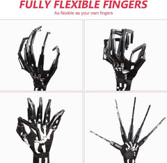 Halloween Articulated Fingers, 3D Printed Articulated Finger Extensions Fits All Finger Sizes, As Flexible as Your Own Fingers, Easy to Put on and Unload, The Best Halloween Accessories