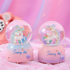 Shatterproof Ornaments Unicorn Snow Globe with Music - Unicorn Gifts for Girls | Unbreakable Snow Globes for Kids - Snow globe |Christmas Snow Globes|Luck Gift