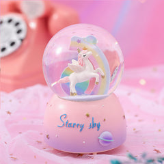 Shatterproof Ornaments Unicorn Snow Globe with Music - Unicorn Gifts for Girls | Unbreakable Snow Globes for Kids - Snow globe |Christmas Snow Globes|Luck Gift