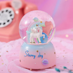 Shatterproof Ornaments Unicorn Snow Globe with Music - Unicorn Gifts for Girls | Unbreakable Snow Globes for Kids - Snow globe |Christmas Snow Globes|Luck Gift