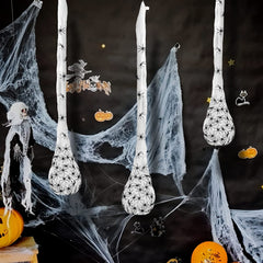 3pcs Halloween Hanging Decorations Spider Egg Sacs - 35 Inch Spider Egg Decoration with Led Lights Halloween Props