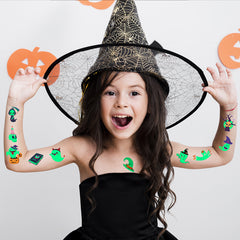 250 Styles Glow Halloween Party Supplies, Luminous Halloween Temporary Tattoos for Kids Birthday Party Decorations Favors, Halloween Gifts Goodie Bag Fillers Accessories (24 Sheets)