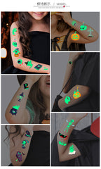 250 Styles Glow Halloween Party Supplies, Luminous Halloween Temporary Tattoos for Kids Birthday Party Decorations Favors, Halloween Gifts Goodie Bag Fillers Accessories (24 Sheets)