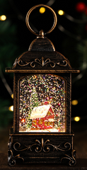 Fall Snow Globe Lantern, Thanksgiving Lighted Lantern, Swirling Glitter Snow Globe for Fall Harvest Day, Home Fall Decor, Ornaments Halloween and Gift