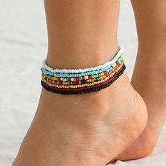 Handmade Beaded Colorful Beads Anklets