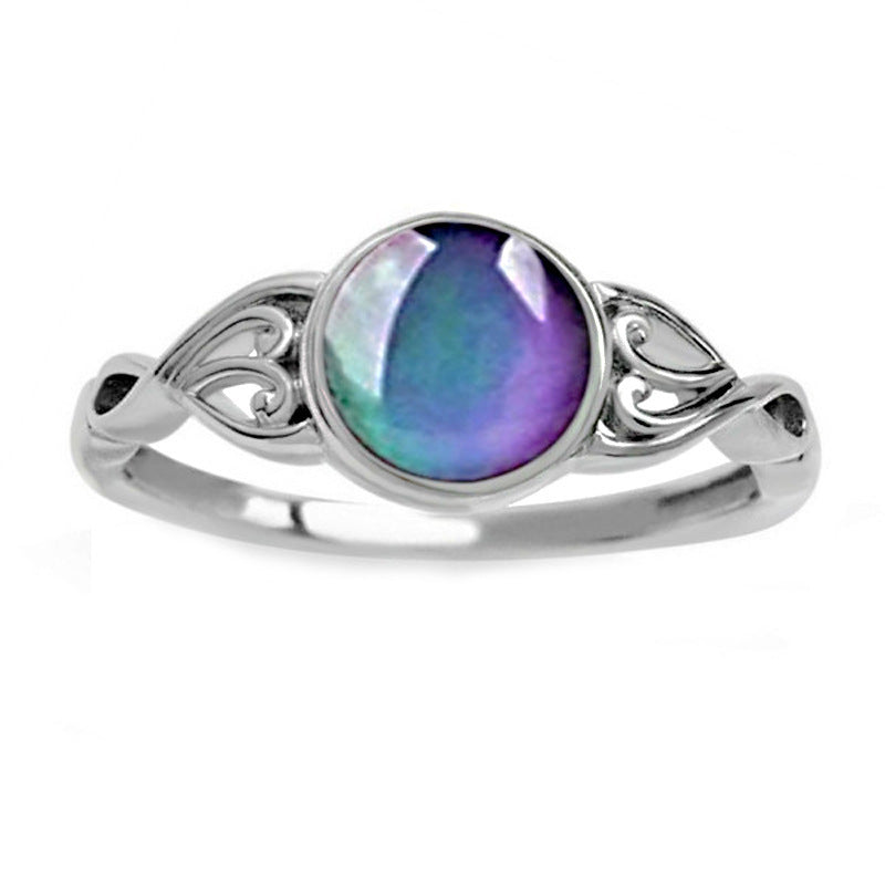 Fashion Creative Gemstone Ring Simple Temperament Palace Hand Ring