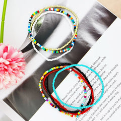 Handmade Beaded Colorful Beads Anklets