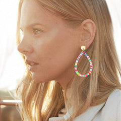 Rainbow Drop Earring Lightweight Teardrop Earrings Studs Summer Beach Jewelry