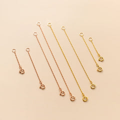 Gold Plated Necklace Extensions 2", 4", 6" Inches