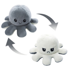 The Original Reversible Octopus Plushie | Patented Design | Light Pink and Light Blue | Show your mood without saying a word!