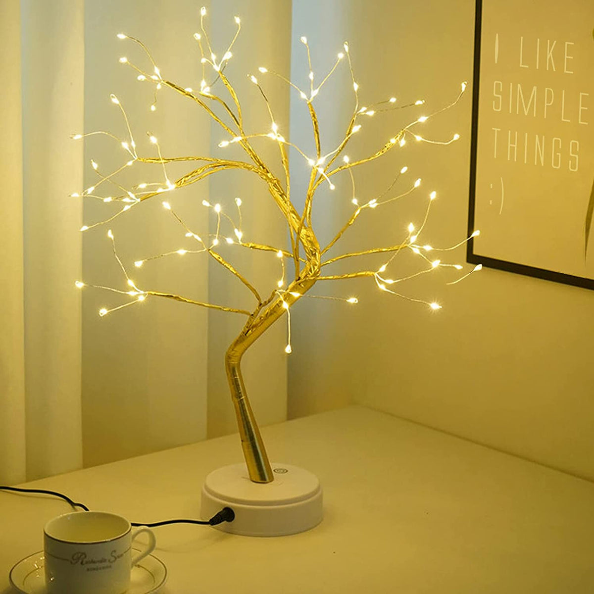 Tree Light for Room Decor, Aesthetic ornaments   Lamps for Living Room, Cute Night Light for House Decorations, Good Ideas for Gifts, Weddings, Festivals, Christmas... (108 LED)