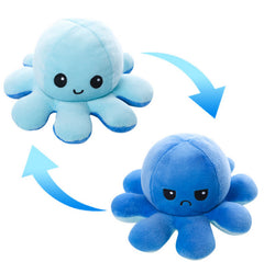 The Original Reversible Octopus Plushie | Patented Design | Light Pink and Light Blue | Show your mood without saying a word!